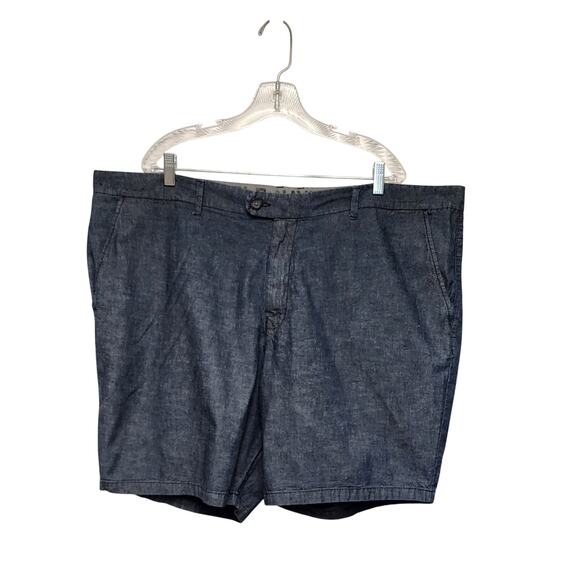 Old Navy Men's Flat Front Blue Denim Shorts Size 46 - Picture 1 of 7